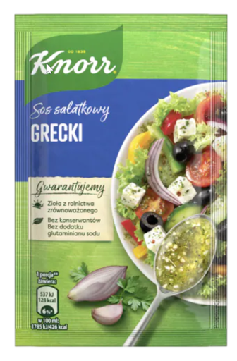 [00133] Sauce vinaigrette Grecque déshydratée Knorr 9g