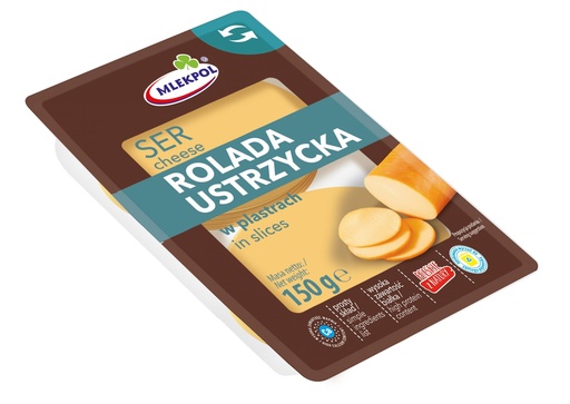 [415-8] Mlekpol Ser Wędzony Rolada Ustrzycka 150g Plastry [REKSIO_FR]