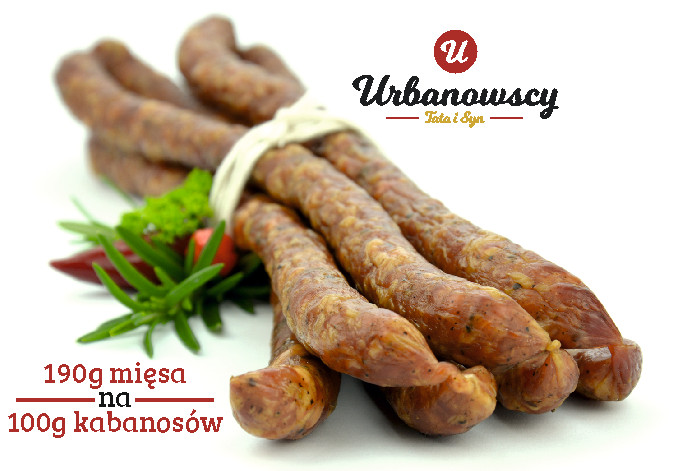 Saucisse fine de porc fumée "Kabanosy de Zawidowice" 190g Urbanowscy