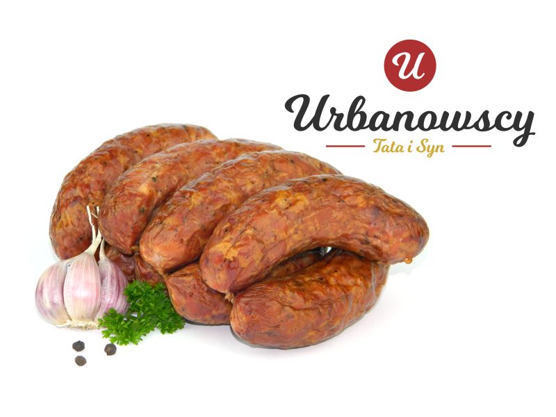 Saucisse de chasseur fumée "Myśliwska" env. 0,4kg - Urbanowscy  