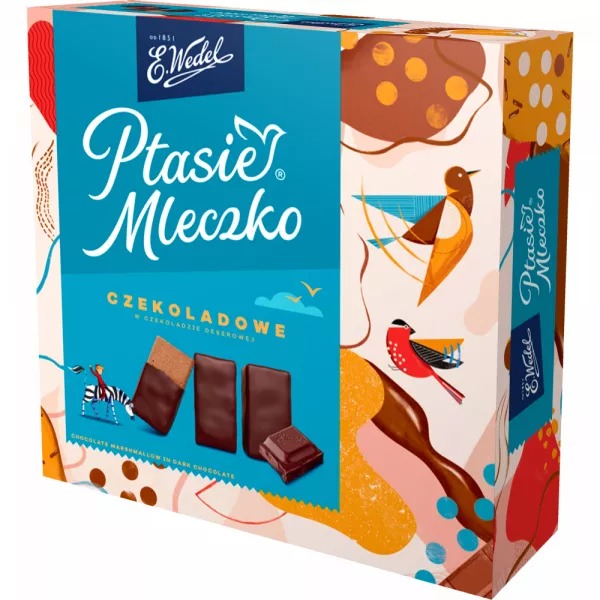 Ptasie Mleczko Czekoladowe - Pianka w Czekoladzie 340g Wedel [REKSIO_FR]