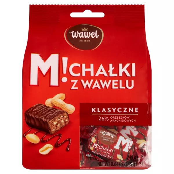 Wawel Michałki Klasyczne Cukierki w czekoladzie  245g