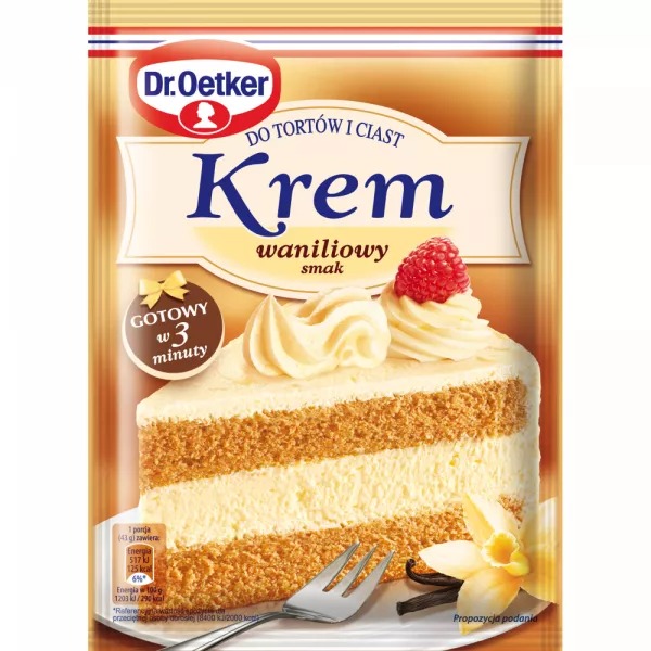 Crème pour Gâteaux à la Vanille 120g Dr Oetker