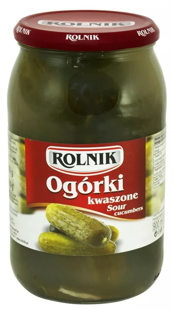 Ogórki kwaszone 900ml Rolnik