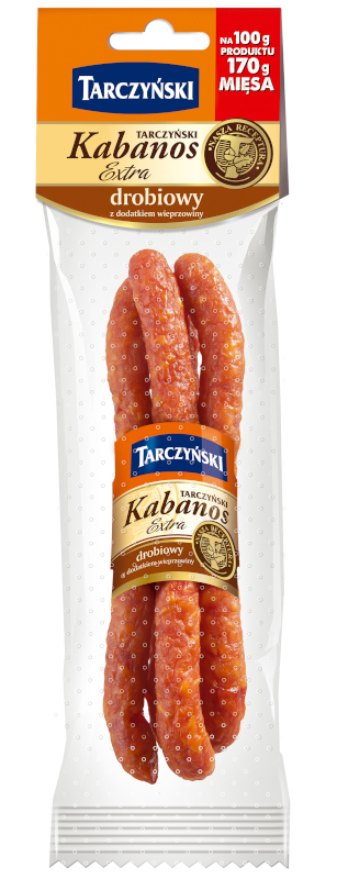 Tarczyński Kabanos drobiowy z wieprzowiną Extra 130g [REKSIO_FR]