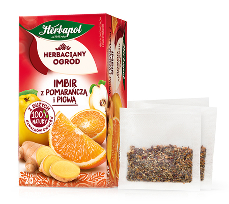 Tisane au gingembre à l'orange et au coing 20x2.5g Herbapol