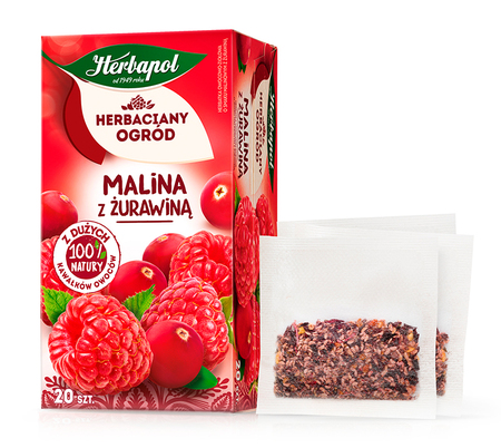 Herbata Malina z żurawiną 20*2,7g Herbapol [REKSIO_FR]