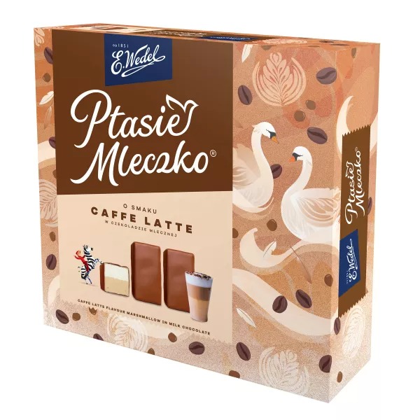 Ptasie Mleczko Caffe Latte - Pianka w Czekoladzie 340g Wedel