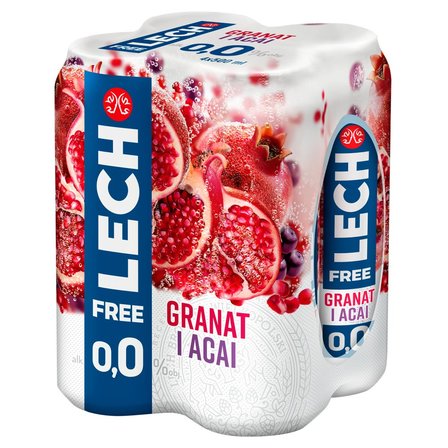 Bière Lech 0% Grenade et Acai 4x0,5l