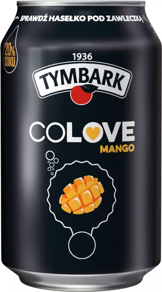 CoLove Cola Mango Napój Gazowany w puszce 0,33l Tymbark