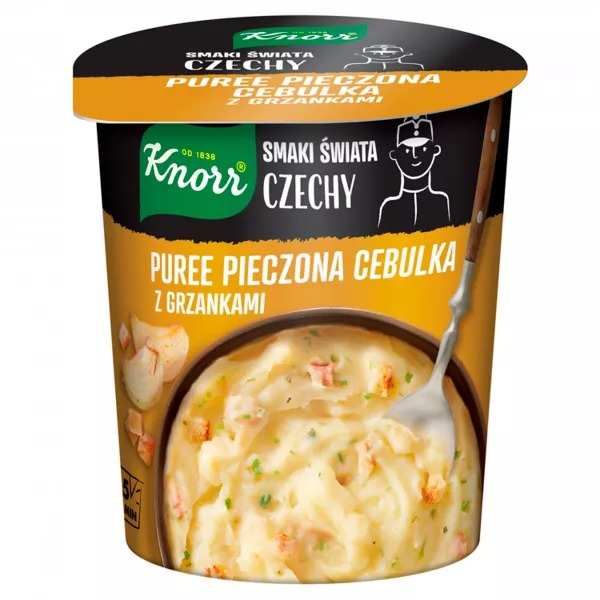 Danie Smaki Świata Czechy puree pieczona cebulka z grzankami 56g Knorr Unilever [REKSIO_FR]