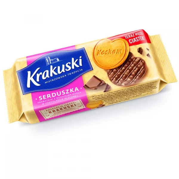 Biscuits Beurrés Enrobés De Chocolat Au Lait Krakuski 171g Bahlsen