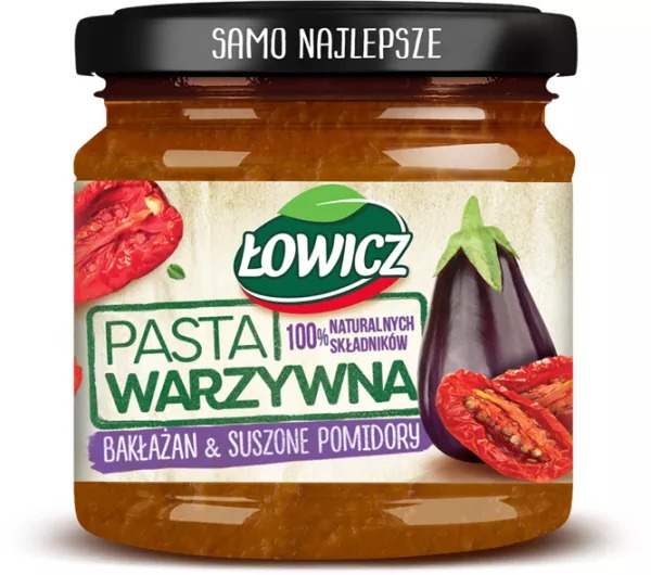 Pasta warzywna z bakłażanem i suszonymi pomidorami 180g Łowicz [REKSIO_FR]