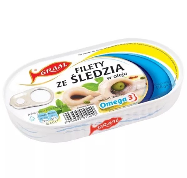 Filety ze śledzia w oleju 170g Graal [REKSIO_FR]