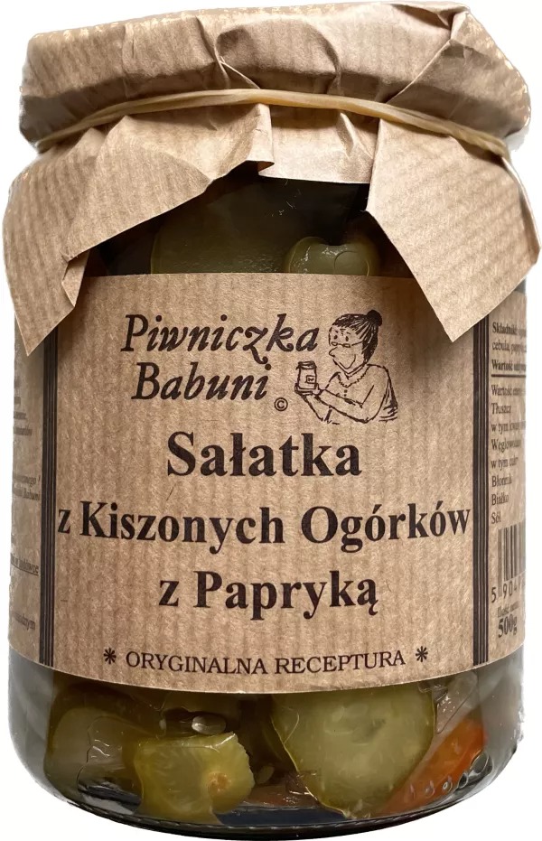 Sałatka Z Kiszonnych Ogórków Z Papryką 540ml Piwniczka Babuni