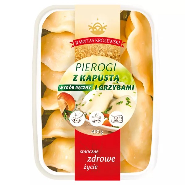 Pierogi z Kapustą i Grzybami 400g Rarytas Królewski [REKSIO_FR]