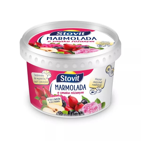 Marmolada wieloowocowa o smaku różanym 240g STOVIT 