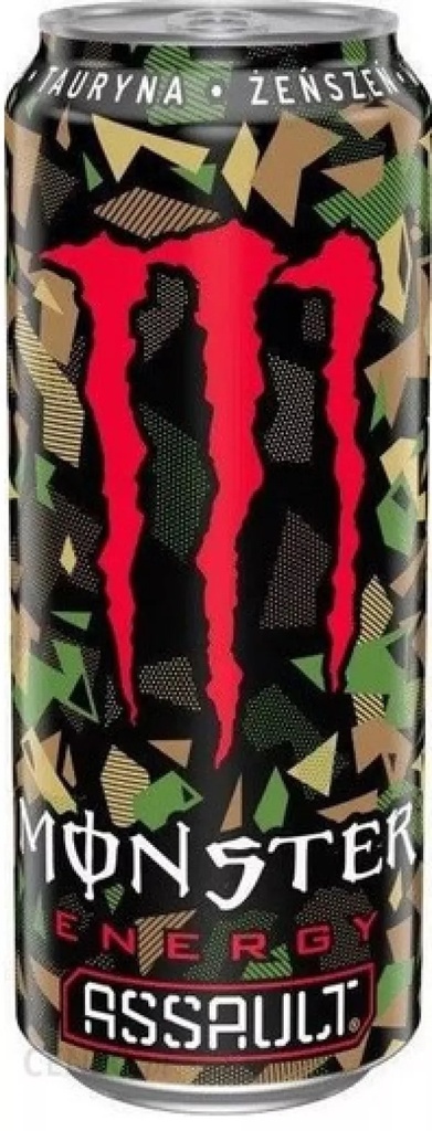 Boisson Énergétique Gazeuse Monster Energy Assault 500ml Canette Coca-Cola