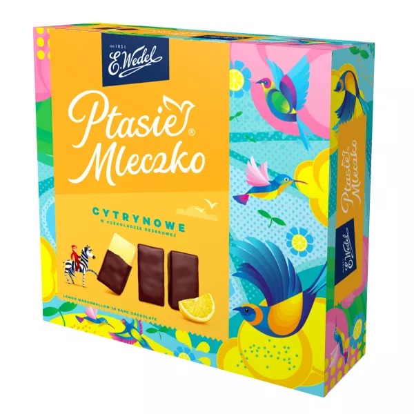 Ptasie Mleczko Citron - Guimauve en Chocolat 340g Wedel