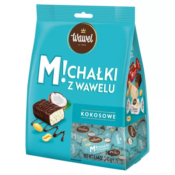 Wawel Michalki Bonbons au chocolat noir et aux noix de coco 245g