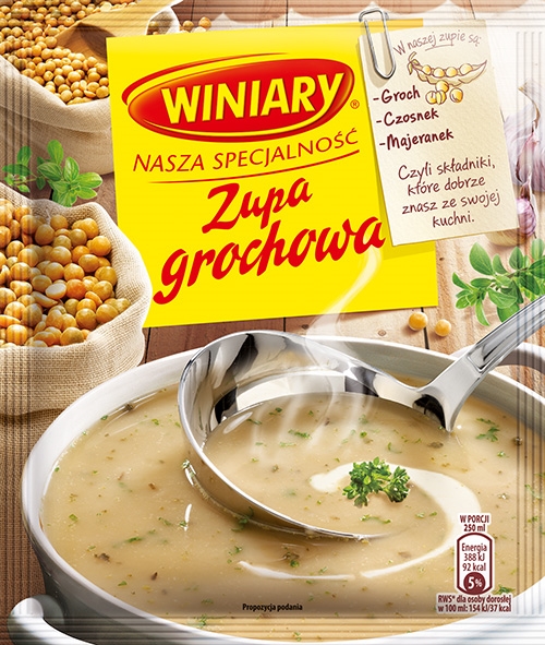 Winiary Soupe la soupe aux pois cassés déshydratéee 75g