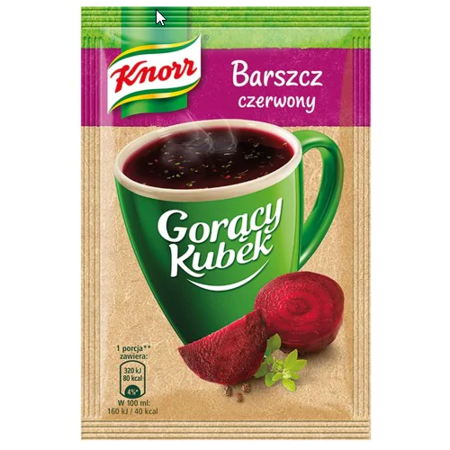 Soupe Tasse Chaude Borscht Rouge 14g Knorr Unilever