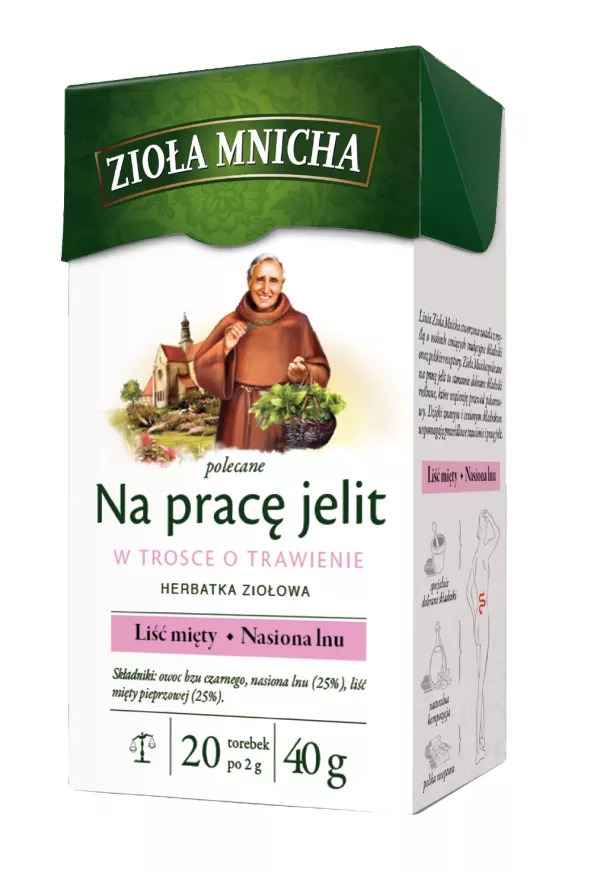 Infusion aux Herbes Zioła Mnicha pour la Digestion Big-Active 20*2g Herbapol