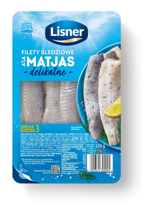 Filety Sledziowe A'La Matjas Delikatne W Oleju 220G Lisner