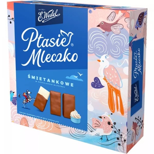 [00257] Ptasie Mleczko Crème - Guimauve en Chocolat 340g Wedel