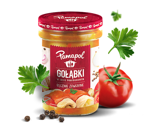 [00043] Gołąbki w sosie pomidorowym 500g Pamapol