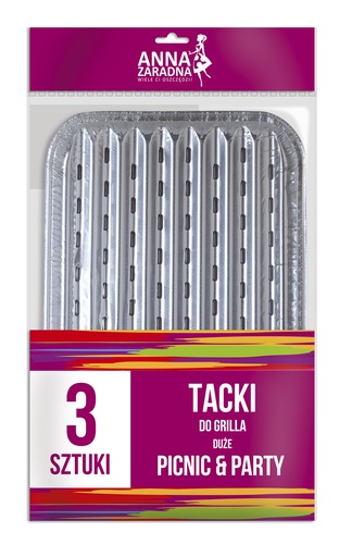 [00188-9] Tacki do grilla duże 3szt 34,5x22,5x2,4cm