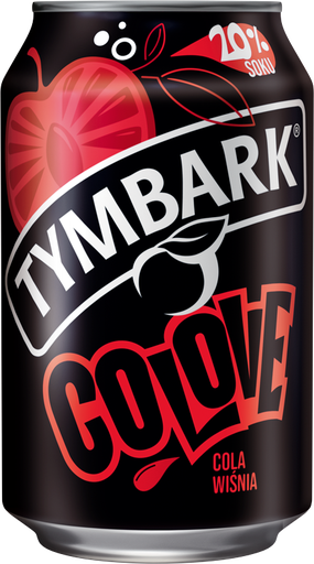 [750-7] CoLove Cola Cerise Boisson Gazeuse en Canette 0,33l Tymbark