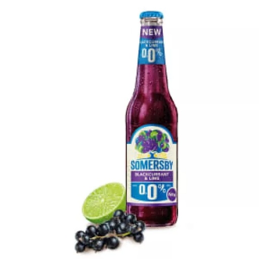 SOMERSBY BLACK CURRANT & LIME Napój piwny bezalkoholowy o smaku czarnej porzeczki i limonki 0,4l