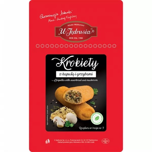 [511-1] Krokiety z kapustą i grzybami 400g U Jedrusia [REKSIO_FR]