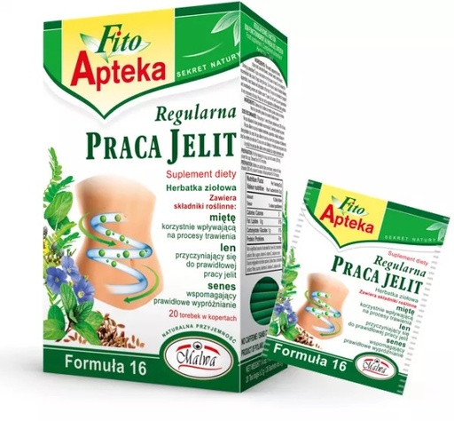 Herbata funkcjonalna Fito Apteka Regularna Praca Jelit 20*2g Malwa 