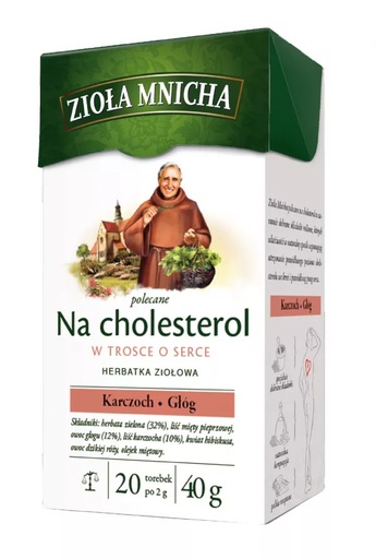 [r010-407] Herbata Ziołowa Zioła Mnicha Na Cholesterol Big Active 20x2g Herbapol 