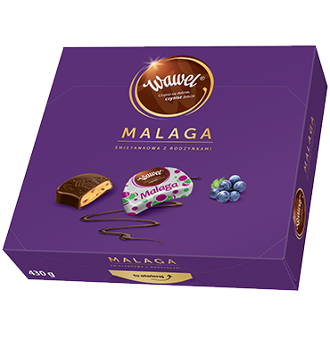 [r008-338] Wawel Malaga Chocolat fourré à la crème et raisins secs 330g