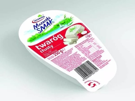 Twarog Tlusty Mazurski Smak Klinek 250G Mlekpol